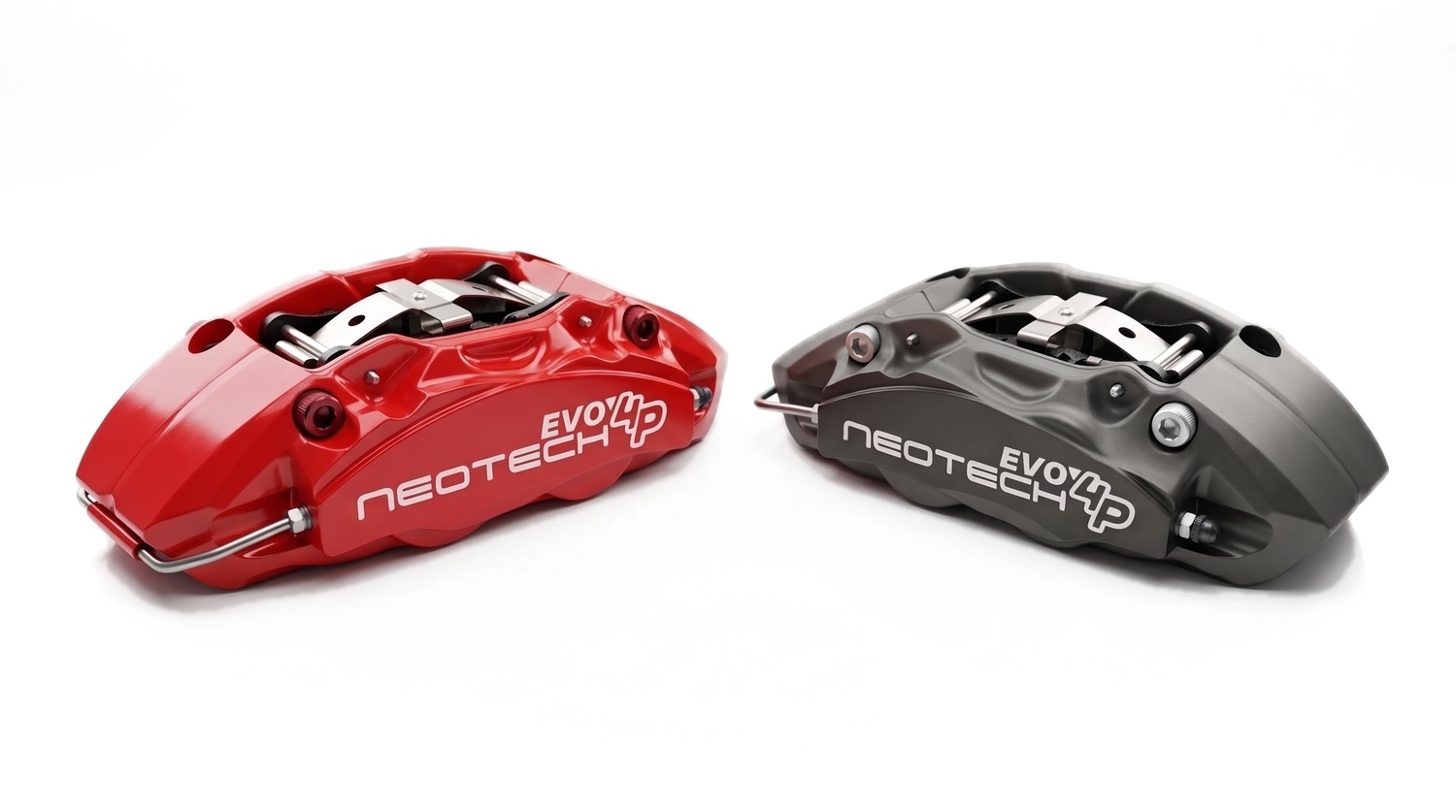 เบรค NeoTech EVO 4P คาลิเปอร์ 4 พ๊อต สีแดงและสีเทา — G-FORCE Thailand
